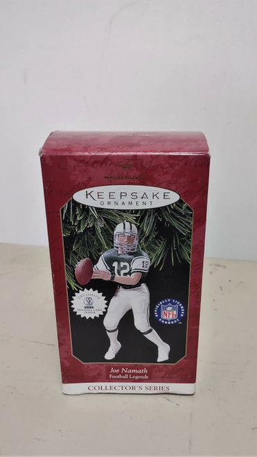 1997 Hallmark Keepsake Ornament Football Legends JOE NAMATH With Card NEW NOS
