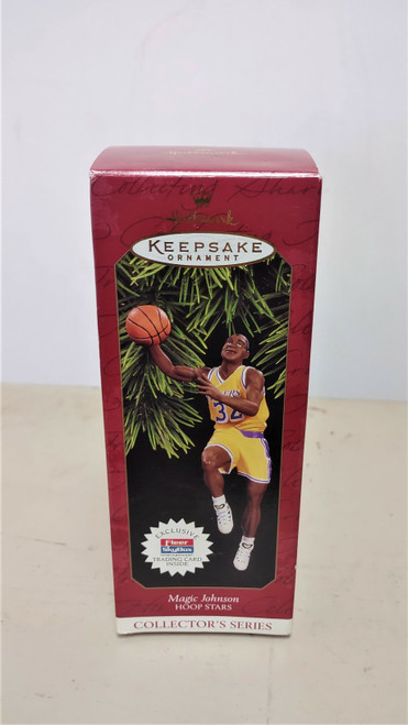 1997 Hallmark Keepsake Ornaments Hoop Stars MAGIC JOHNSON With Card NEW NOS