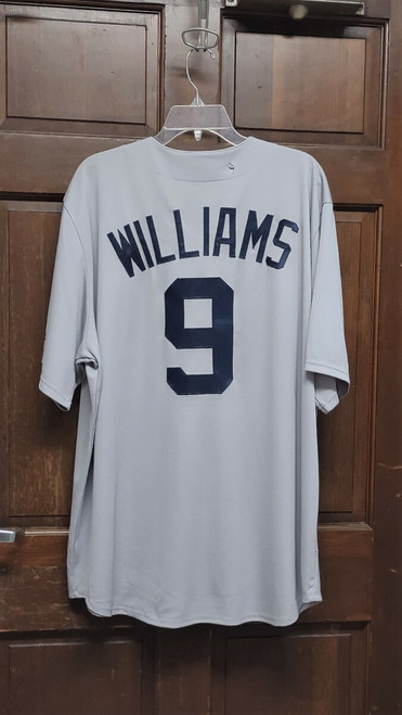 Majestic Cooperstown Collection Gray Boston Red Sox #9 Ted Williams Jersey 2XL