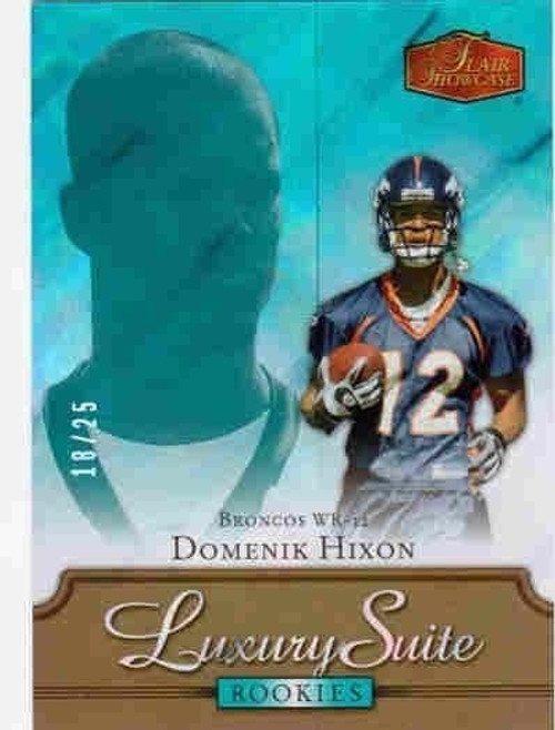 DOMENIK HIXON Flair Showcase Emerald Luxury Suite RC Rookie Card Parallel 18/25  (x)