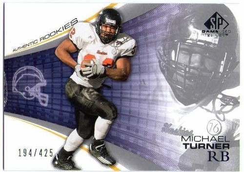 MICHAEL TURNER 2004 Upper Deck SP Game Used RC Northern Illinois Huskies 194/425