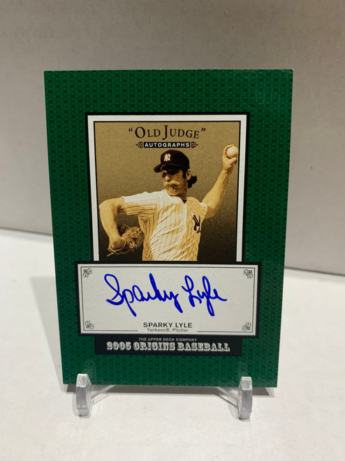 2005 Upper Deck Origins Old Judge Auto Sparky Lyle #SL Auto New York Yankees