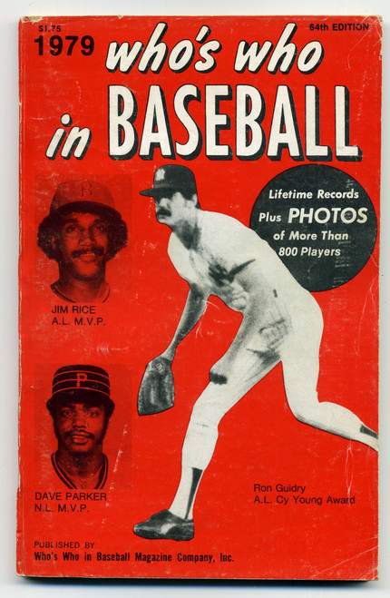 Vintage 1979 Who's Who In Baseball Magazine Ron Guidry Jim Rice Dave Parker