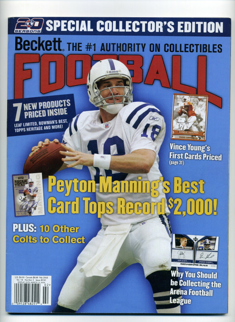 Beckett Football Magazine #191 February 2006 Peyton Manning Cover