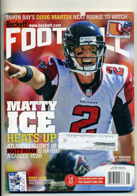 Beckett Football Magazine #264 January 2013 Matt Ryan Cover