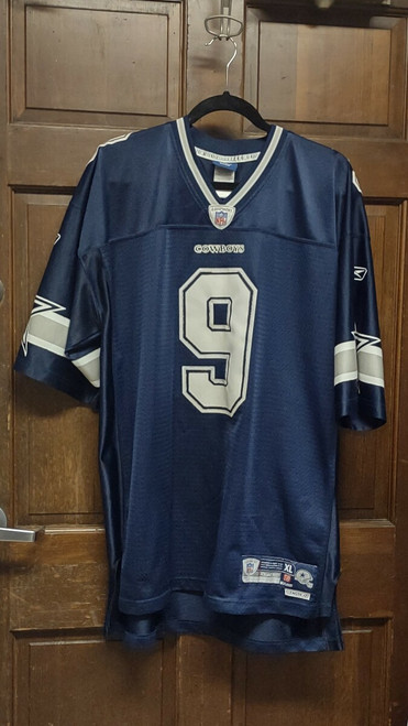 Reebok On Field Blue Dallas Cowboys #9 TONY ROMO Jersey Stitched Men's Size XL