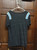 NFL Team Apparel Carolina Panthers Heather Black T-Shirt Glitter Logo Women Sz L