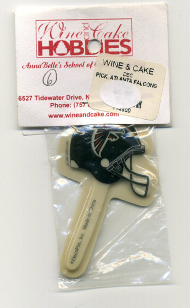 Atlanta Falcons NFL Cake Toppers Cupcake Picks Football NEW