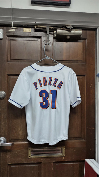 Russell Athletic New York Mets #31 Mike Piazza White Baseball Jersey Size 14/16