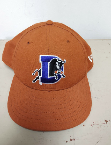 New Era DURHAM BULLS Tan Cap Hat Size M/L Minor League Baseball Auto Under Brim