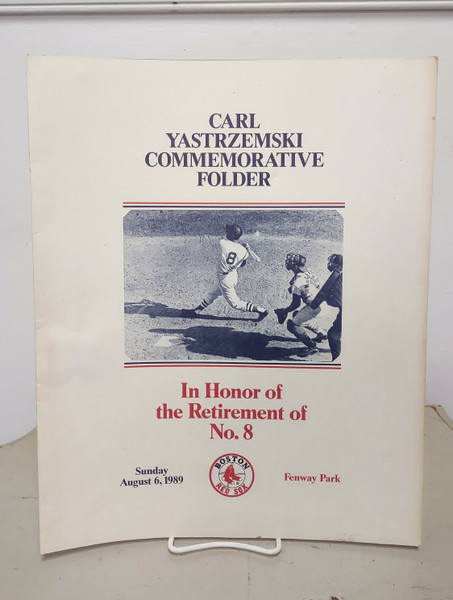 Carl Yastrzemski Yaz Commemorative Folder August 6, 1989 Retirement of No. 8