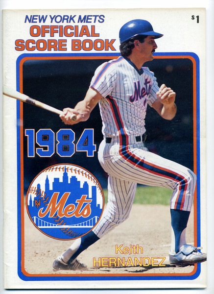 1984 New York Mets Scorebook Program vs Pittsburgh Pirates Unscored Hernandez