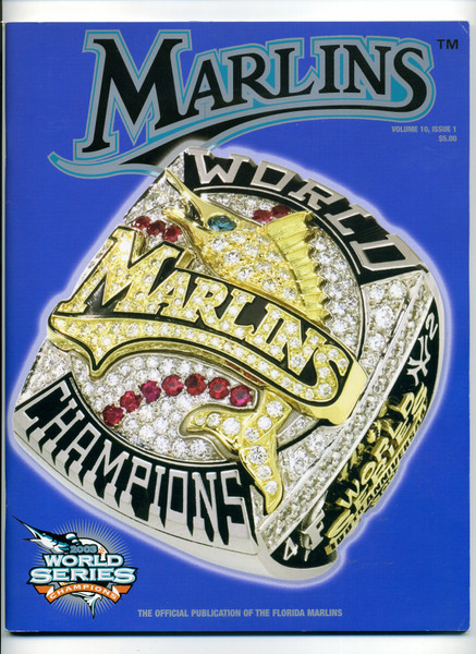 2004 Florida Marlins Magazine Volume 10 Issue 1 w/ Roster Sheet Unscored