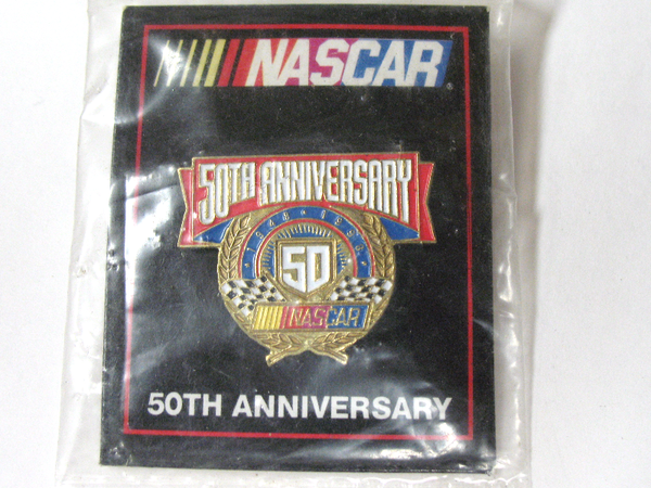 1998 NASCAR 50th Anniversary Lapel Tack Pin NOS NIP