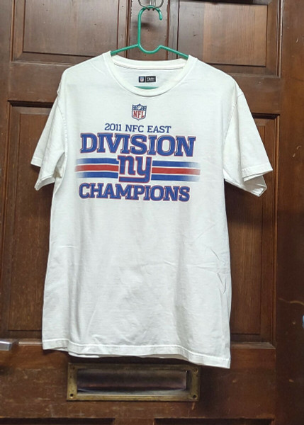 NFL Team Apparel White New York Giants T-Shirt 2011 Division Champions Mens Sz M