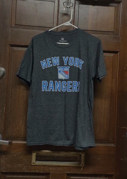 Fanatics Heather Black New York Rangers T-Shirt Men's Size M Medium