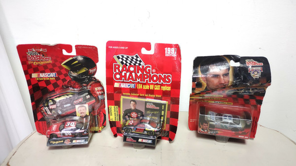 Lot 3: 1997 1998 1999 Racing Champions 1:64 Irvan Cope Buckshot Jones - Damaged
