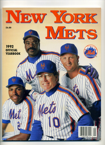1992 New York Mets Official Yearbook Dwight Gooden Bobby Bonilla  M345