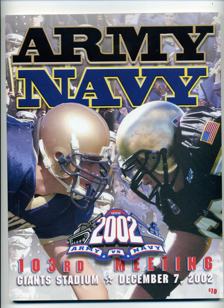 December 7 2002 ARMY vs NAVY Football Game Program   M352