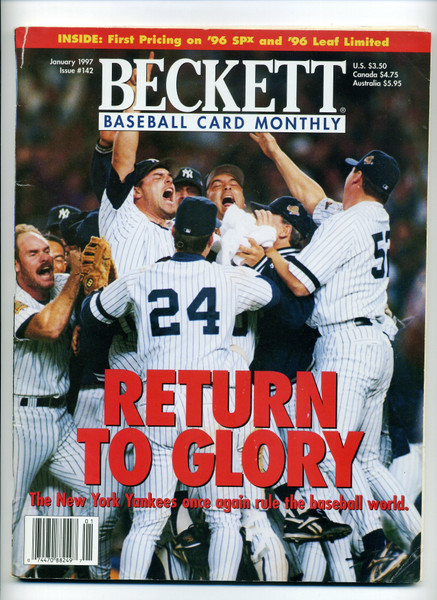 Beckett Baseball Magazine #142 January 1997 Yankees Return To Glory World Champs