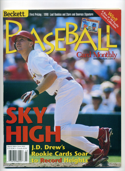 Beckett Baseball Magazine #168 March 1999 J.D. Drew & Troy Glaus Cover  M469