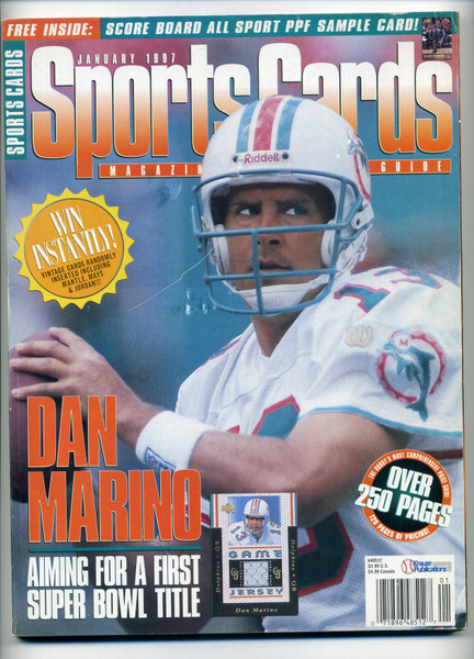 Sports Cards Magazine January 1997 Dan Marino Cover   M481