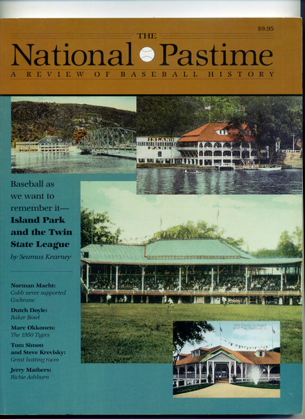 1995 SABR The National Pastime Number 15 Island Park & Twin State League  M503