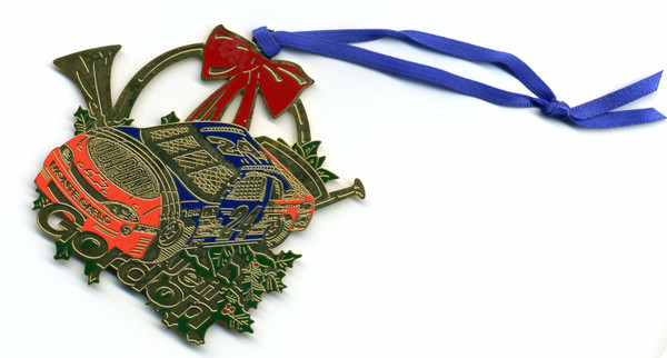 1998 Jeff Gordon #24 NASCAR 50th Anniversary Brass Christmas Ornament