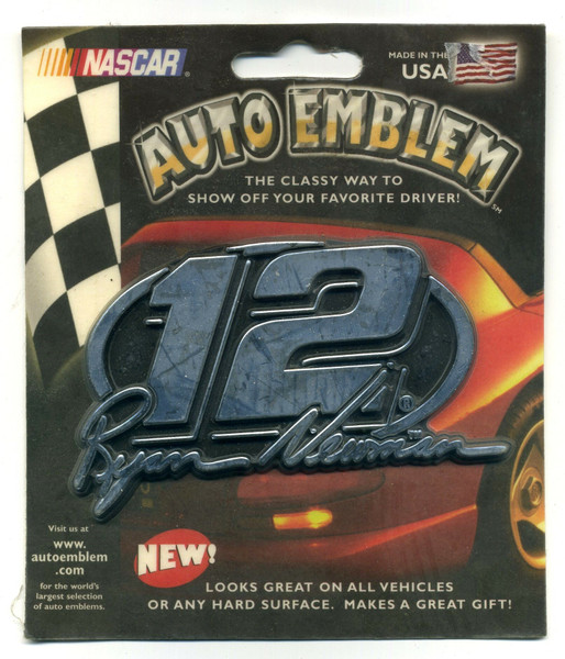 Promark Auto Emblem RYAN NEWMAN #12 Metallic Silver NIP NOS