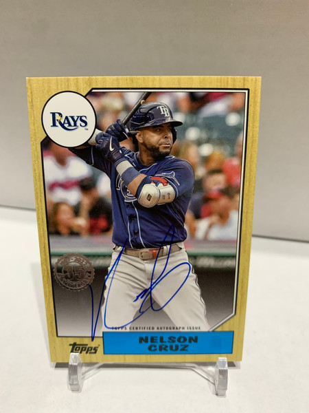 2022 Series 1 1987 Baseball Auto #87BA-NCR Nelson Cruz - Tampa Bay Rays