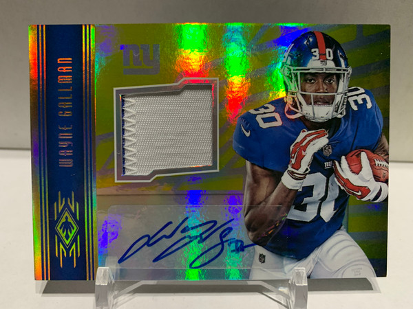2017 Panini Phoenix RPS Jersey Yellow Prime /49 Wayne Gallman Rookie Auto RC