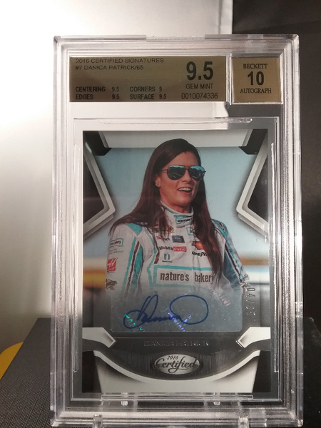 Danica Patrick 2016 Panini Certified Signatures/65 Beckett BGS 9.5 GEM MINT Auto