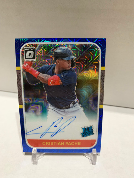 2021 Optic Choice Christian Pache #87RR-CP Blue Mojo Rated Rookie Auto /99