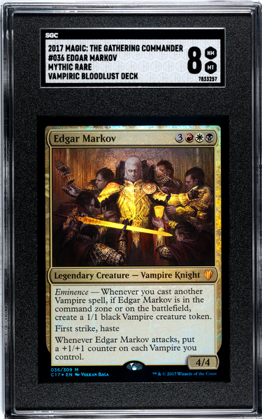 EDGAR MARKOV #36 2017 Magic the Gathering Commander Foil Mythic Rare SGC 8 NM-MT