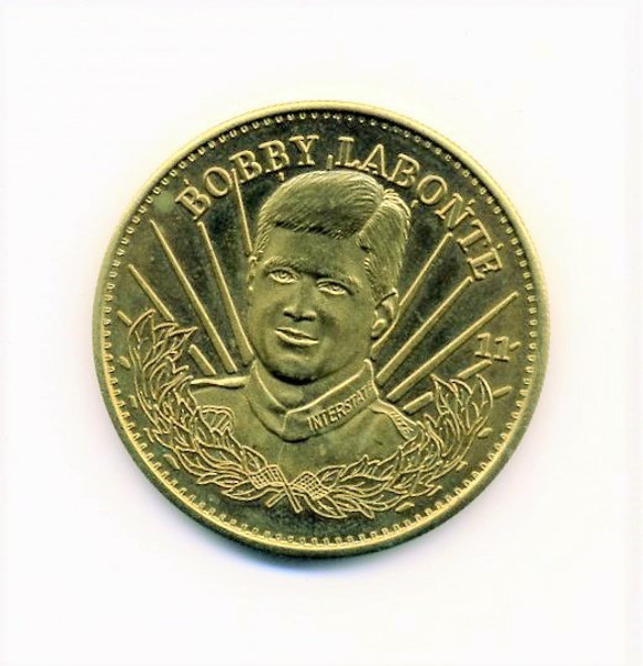 1997 Pinnacle Mint Collection Bobby Labonte Gold Plated Loose Coin #11