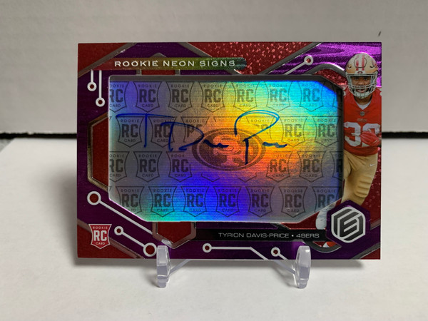 Tyrion Davis Price 2022 Panini Elements Rookie Neon Signs /15 - Purple