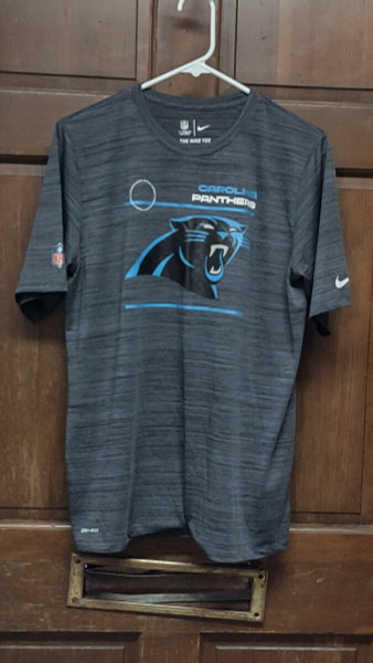 Nike Tee Dri-Fit NFL Onfield Apparel Dark Gray CAROLINA PANTHERS T-Shirt Size XL