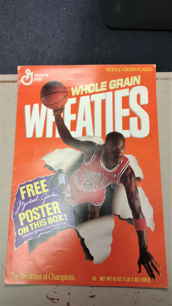 Vintage 1989 Wheaties Michael Jordan Poster w/ Special Bonus Part C