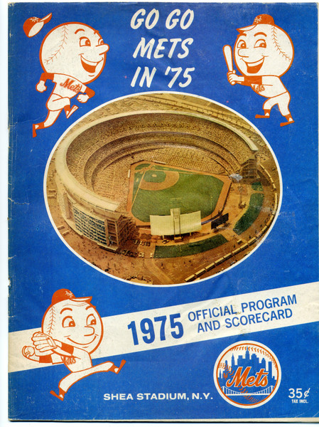 1975 New York Mets Program Scorebook vs Montreal Expos Unscored Tom Seaver