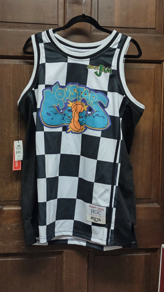 Headgear Black & White Checkered Jersey Monstars ALIEN #0 Space Jam Size XL NWT