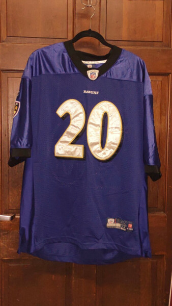 Reebok Baltimore Ravens #20 Ed Reed Purple Football Jersey Stitched Size 54