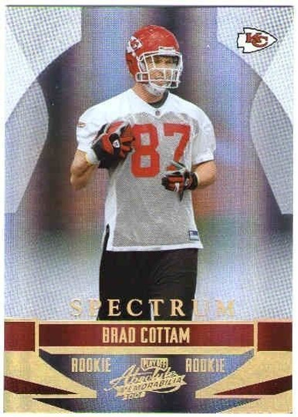 BRAD COTTAM 2008 Playoff Absolute SPECTRUM Gold Rookie Parallel Card 4/25 RC  (x)