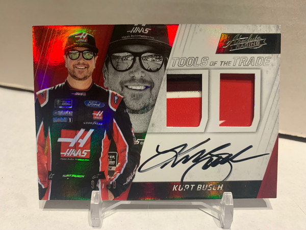 KURT BUSCH 2017 ABSOLUTE TOOLS OF THE TRADE SIGNATURE SILVER /99 #TTDS-KU