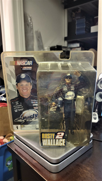 2003 McFarlane NASCAR Series 1 RUSTY WALLACE #2 Racing Action Figure NEW f10