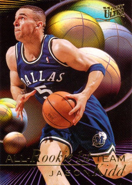 JASON KIDD 1995-96 Fleer Ultra All-Rookie Team Insert Card #4 95/96