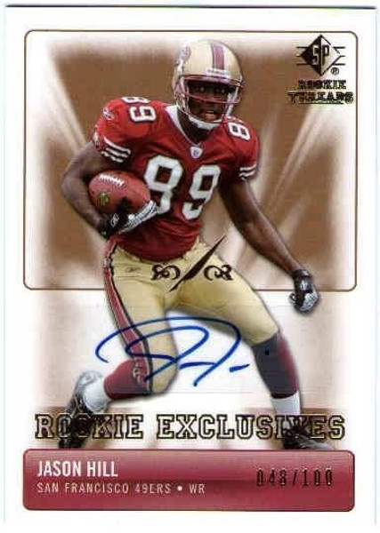 JASON HILL 2007 SP Rookie Threads Exclusive Autographs Auto Card 48/100  (x)