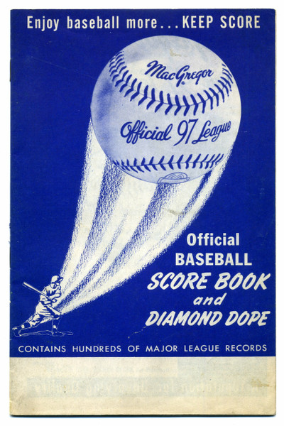 Vintage 1953 MacGregor Baseball Score Book And Diamond Dope