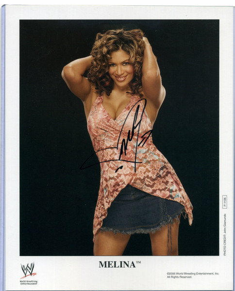 WWE Diva MELINA 8X10 Picture Photo Signed Autographed with COA