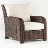 Saint Tropez Outdoor Lounge Chair in Tobacco finish and Canvas Canvas fabric
