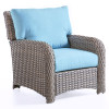 Saint Tropez Outdoor Lounge Chair in Stone finish and Cast Horizon fabric
